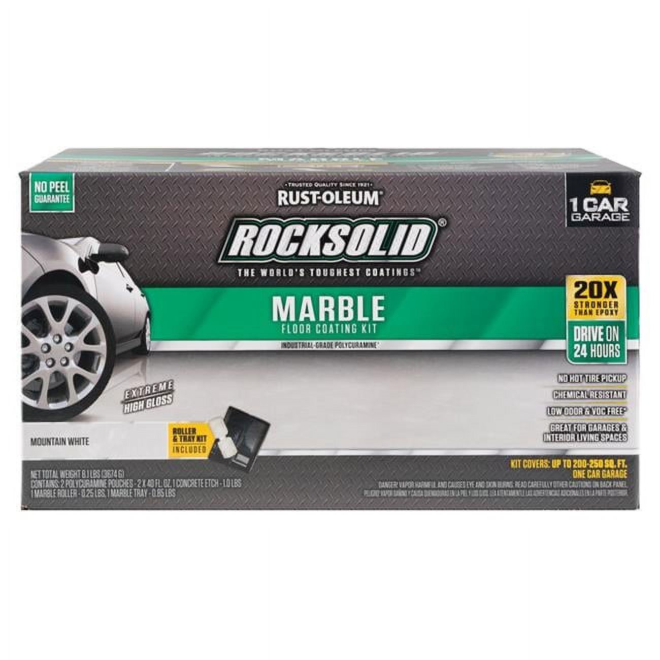 Rocksolid 1801984 80 oz Marble Mountain White Floor Coating Kit
