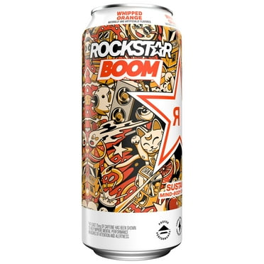 Rockstar Boom Whipped Orange Energy Drink, 16 fl oz Can