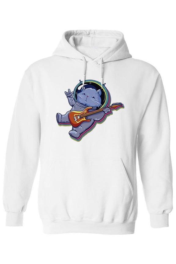 Rockstar Cat Hoodie Men -Image by Shutterstock, Male 5X-Large