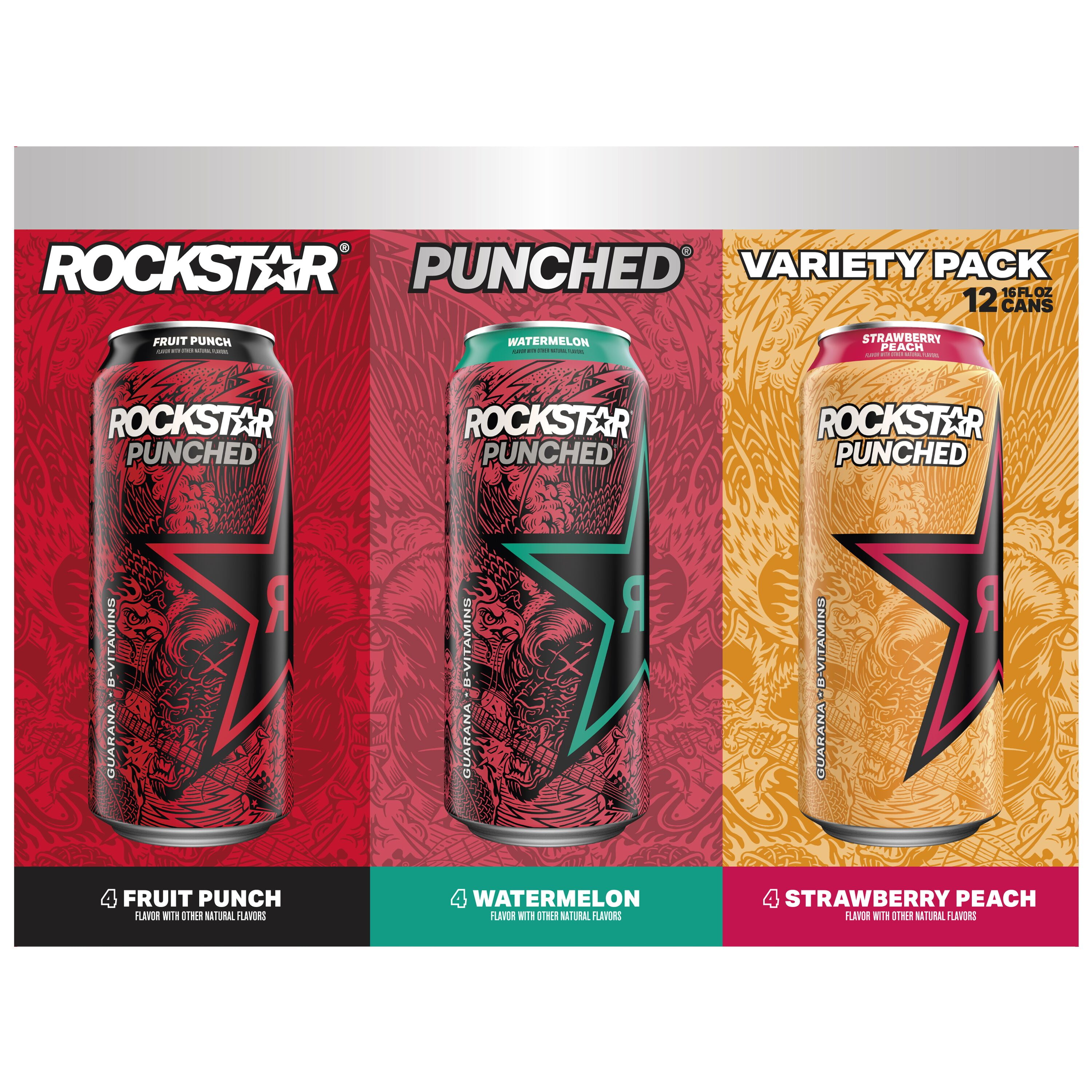 Rockstar Energy Drink Punched Variety Pack 16 fl oz, 12 Count - Walmart.com