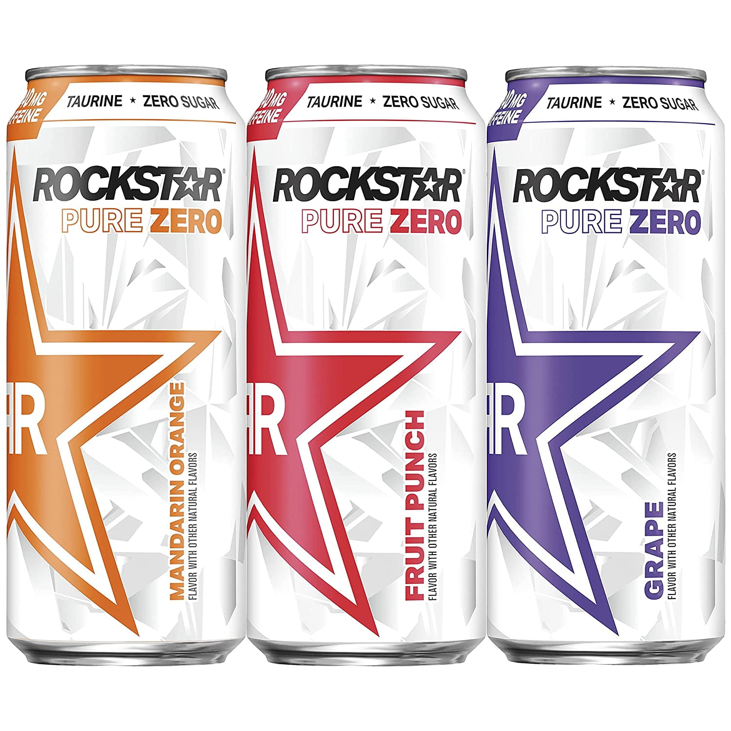 Rockstar Pure Zero Energy Drink, Fruit Punch, Calorie-Free Rockstar Pure Zero Energy Drink, Fruit Punch, Calorie-Free