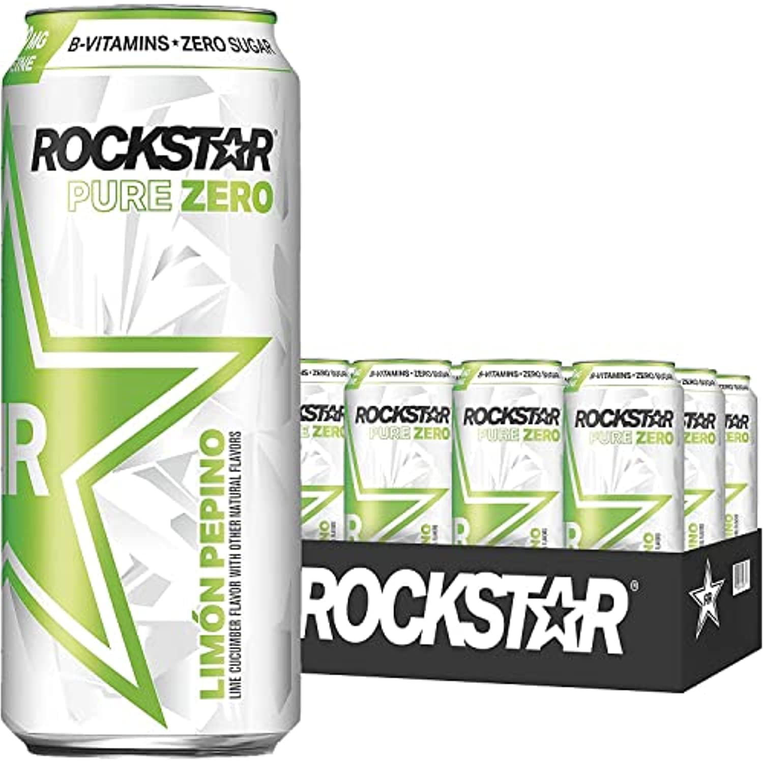  Rockstar Energy Drink, Pure Zero Silver Ice, 12oz