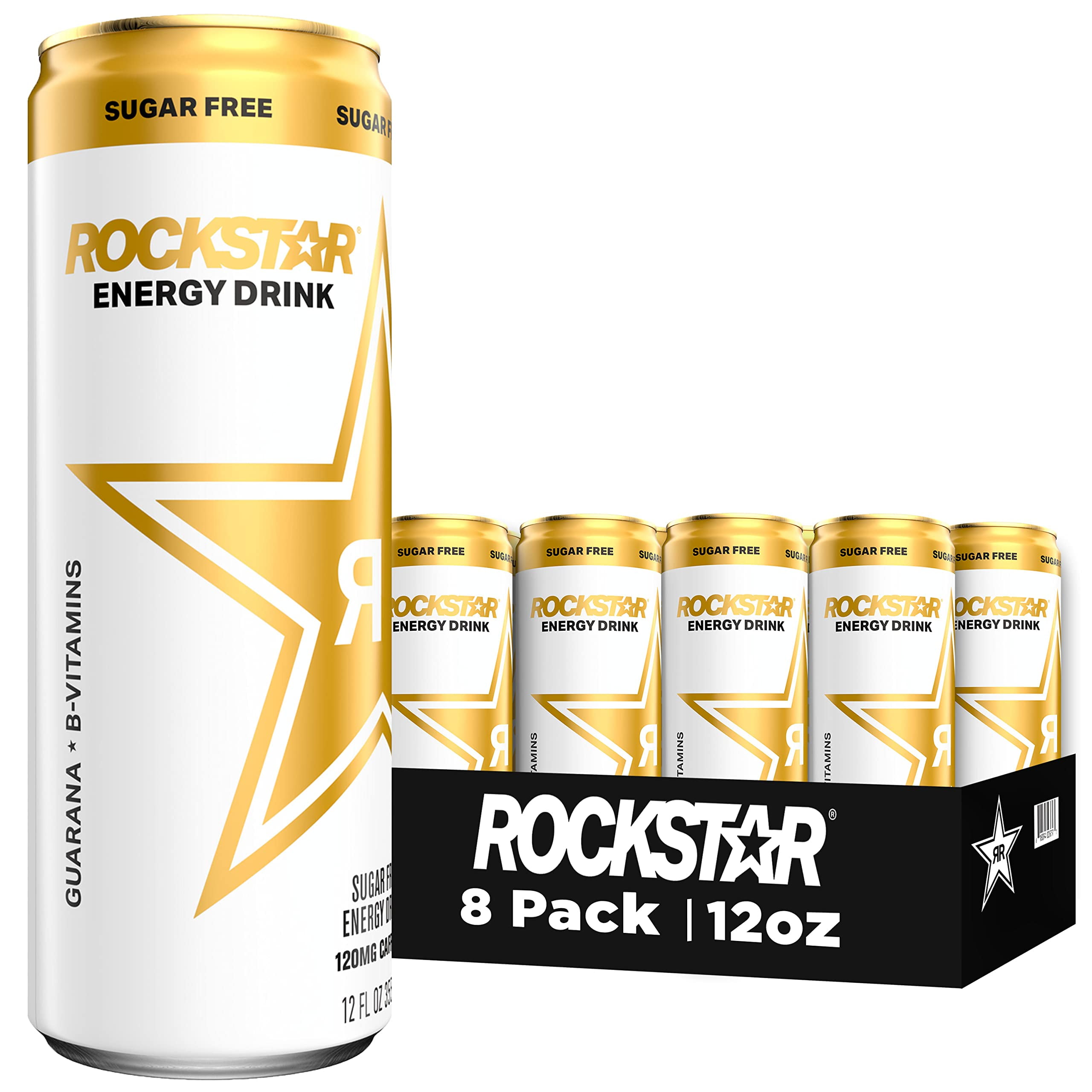 Rockstar Energy Drink, Sugar Free, 12Oz Sleek Cans (8 Pack