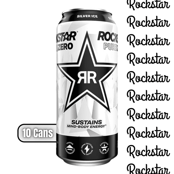 Rockstar Energy Drink Zero Silver Ice 16oz Can – Crisp Flavor & Sugar‑Free Energy