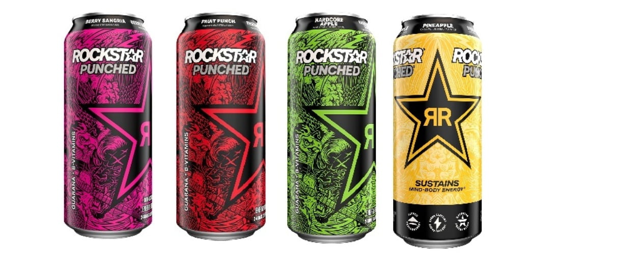 Rockstar Energy Punched Variety : Sangria, Hardcore Apple, Fruit Punch ...