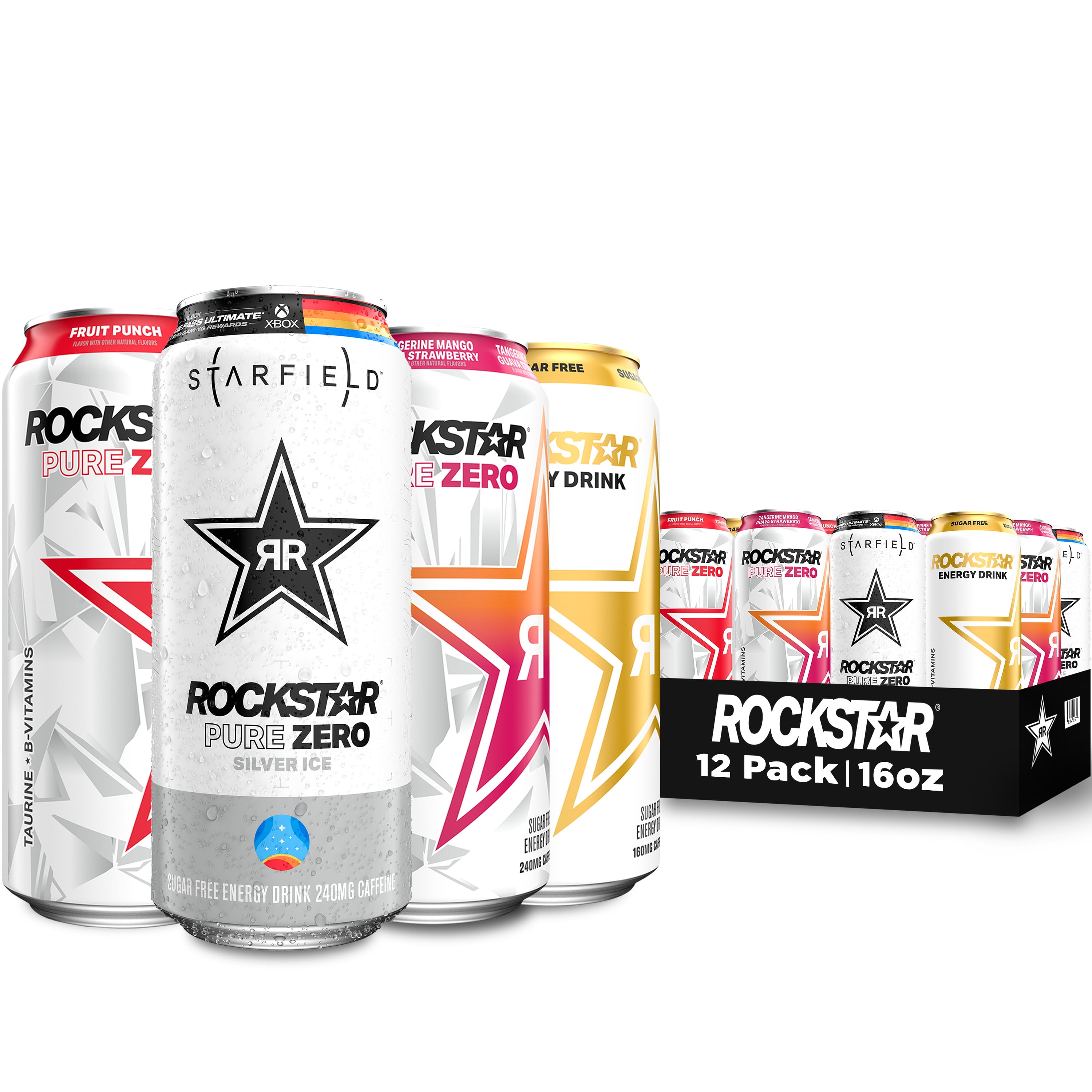 Rockstar Pure Zero Fruit Punch Energy Drink - 16 fl oz can