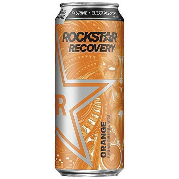 Rockstar Energy Rockstar Recovery Energy + Hydration Non Carbonated Energy Drinks 2021 Edition (Orange, 12 Cans), 16 Fl Oz (Pack of 12)