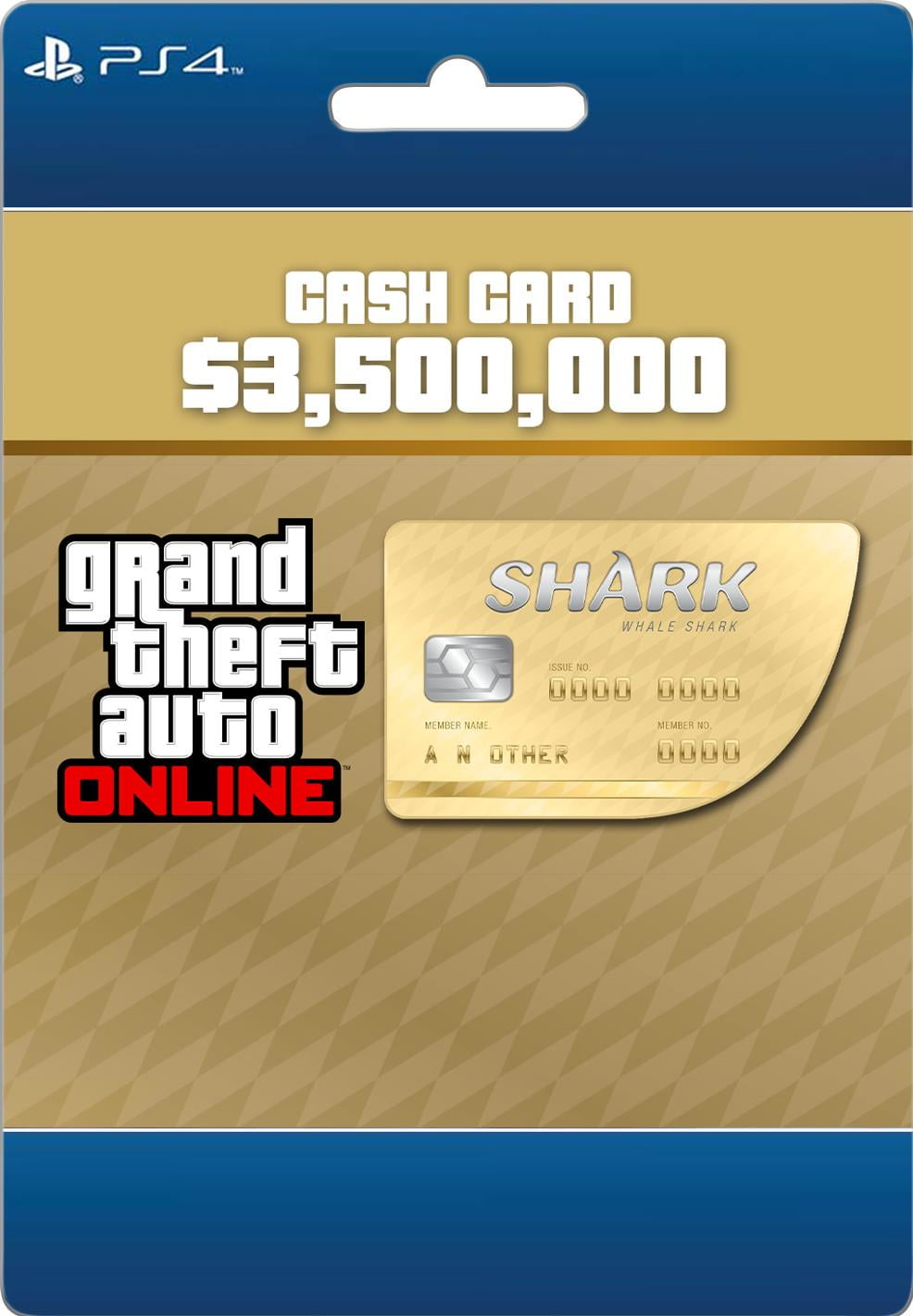 Rockstar Games GTA V Whale Shark Card PS4 (Email Delivery) - Walmart.com, image size:986x1422