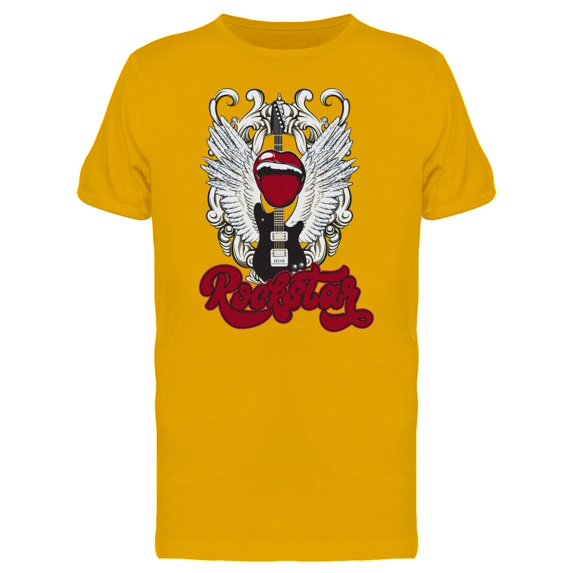 Rockstar. Handwritten Lettering T-Shirt Men -Image by Shutterstock, Male 3X-Large