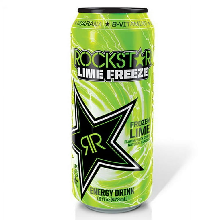 Rockstar Lime Freeze Energy Drink 16 Oz Cans - Pack of 24