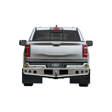 Rockstar Mud Flaps A1020021 ROCKSTAR Mud Flap; Smooth Mill; Hitch Mount; 21.5 in. x 24 in.; Incl. Heat Shield;