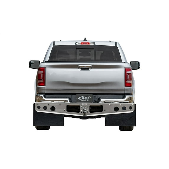 Rockstar Mud Flaps A1020021 ROCKSTAR Mud Flap; Smooth Mill; Hitch Mount; 21.5 in. x 24 in.; Incl. Heat Shield;