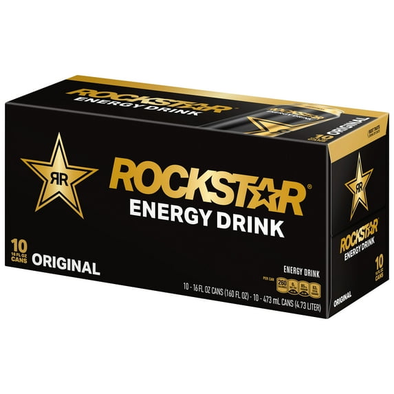 Rockstar Original Energy Drink, 16 fl oz, 10 Pack Cans
