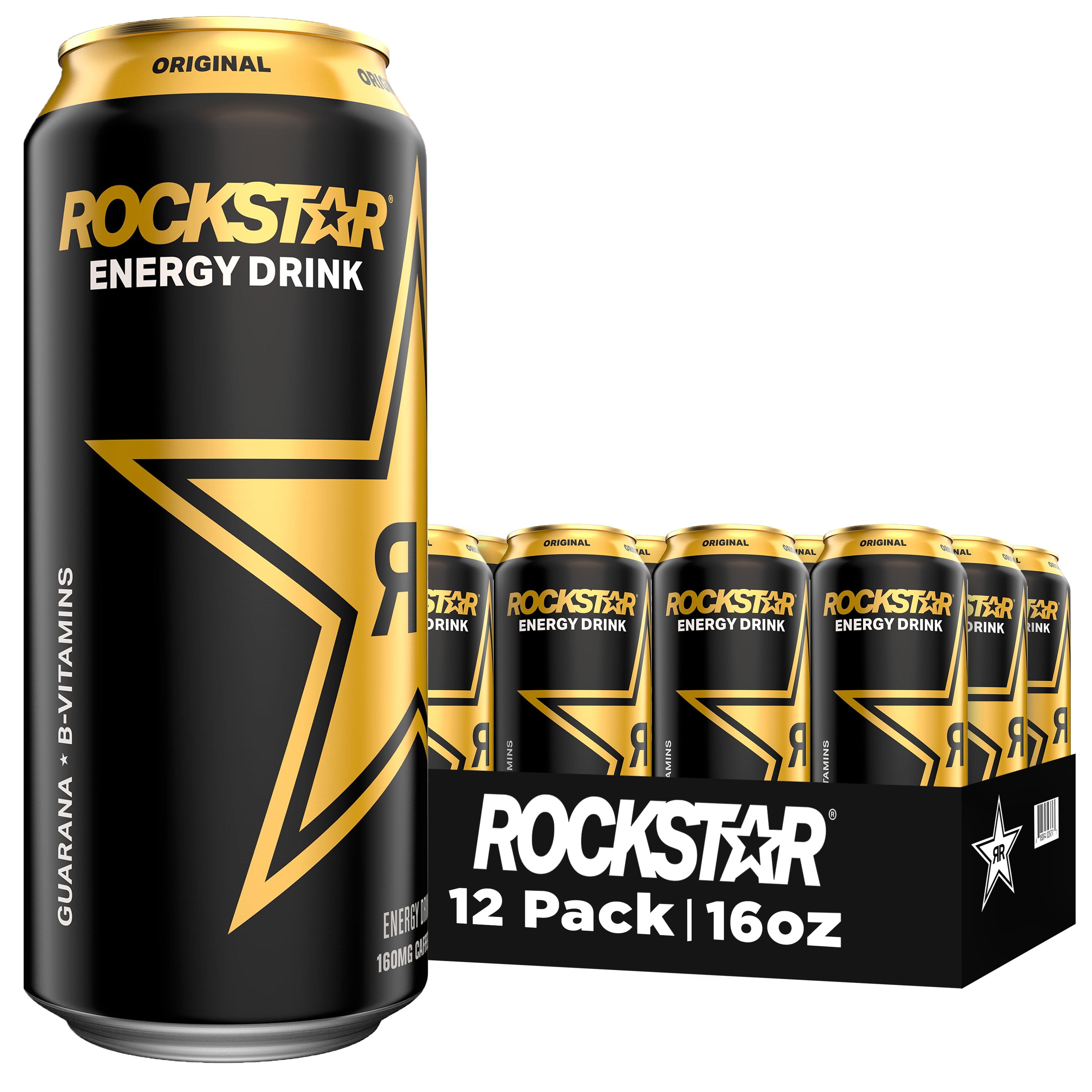 Rockstar Original Energy Drink, 16 fl. oz., 12 Pack Cans - Walmart