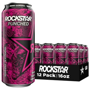 Rockstar Punched Berry Sangria Energy Drink, 16 fl oz, 12 Pack Cans