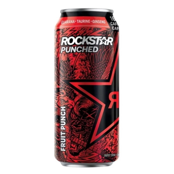 Rockstar Punched Fruit Punch Energy Drink 16 oz. Can, 1 Single Can