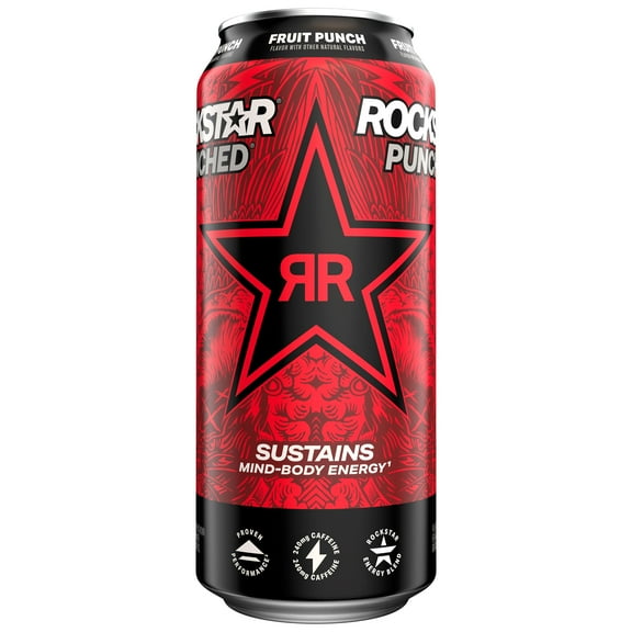 Rockstar Punched Fruit Punch Energy Drink, 16 oz Can