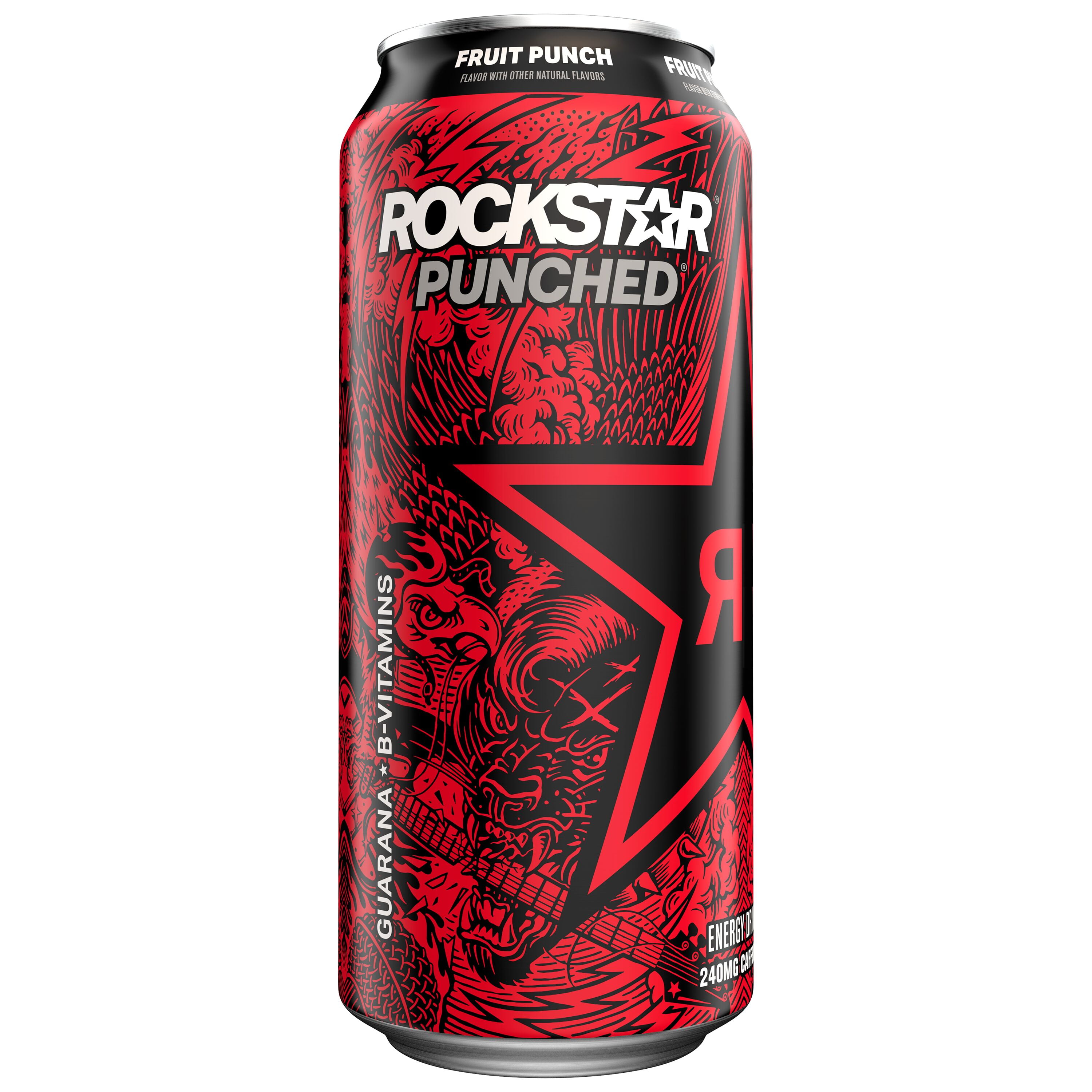 Rockstar Energy Drinks Refreshing Boom Whipped Orange Flavor 16 Oz