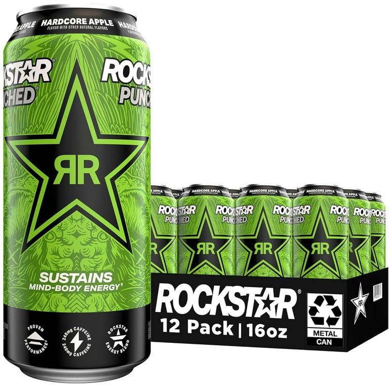 Apple - KEN Free Shipping! Rockstar Energy Punched Apple Energy Drink 16