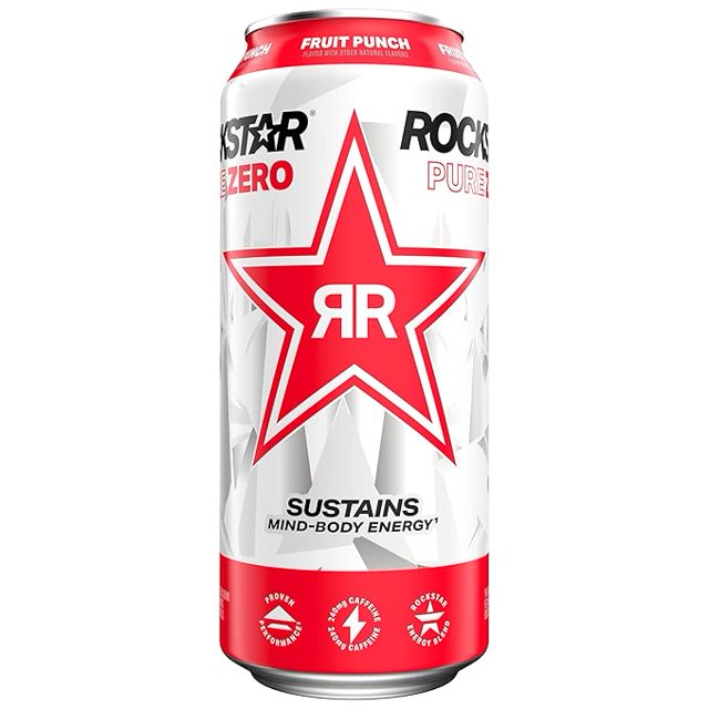 Rockstar Pure Zero Fruit Punch, 16 Fl Oz Can