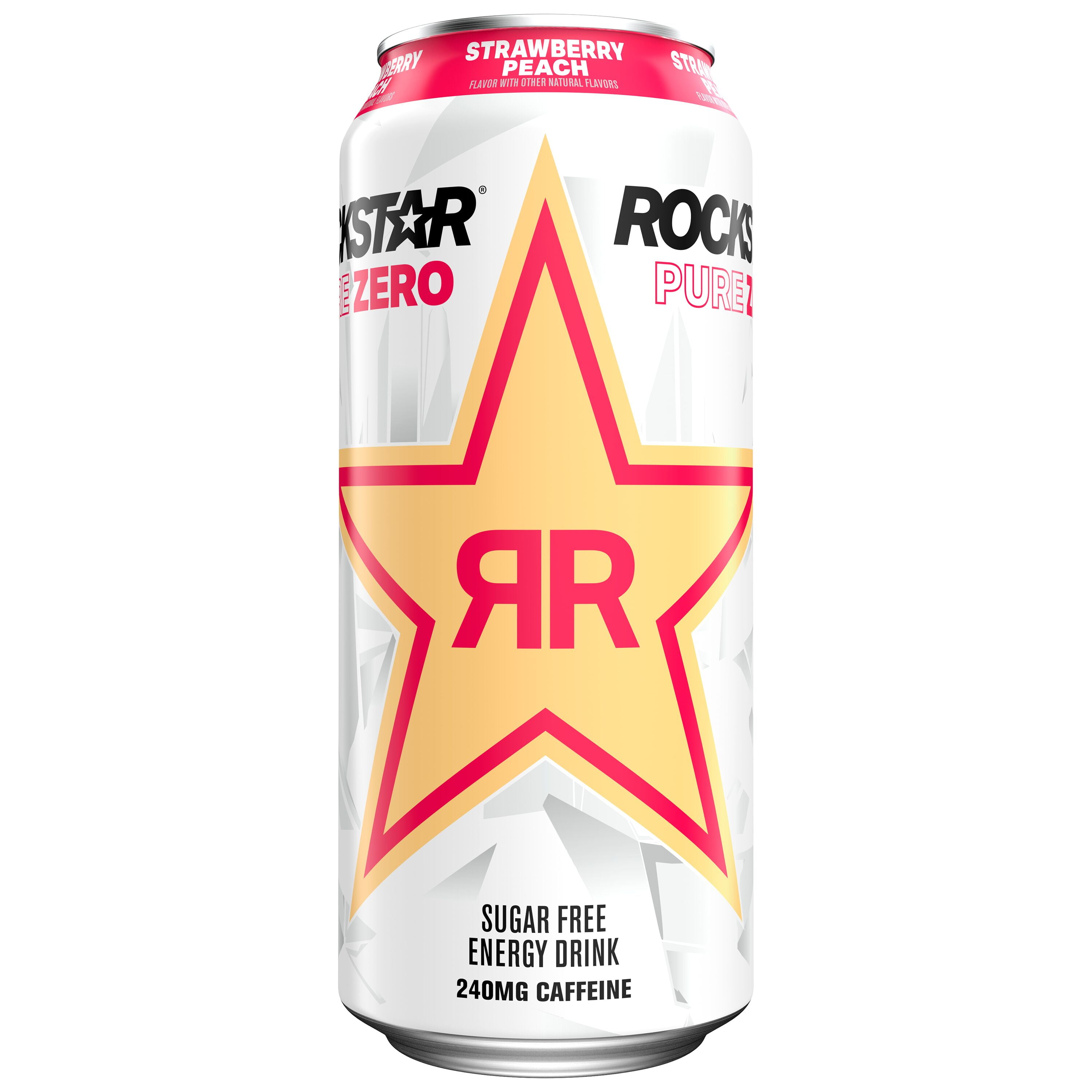 Rockstar Energy Drink, Sugar Free, Strawberry Peach 16 Fl Oz