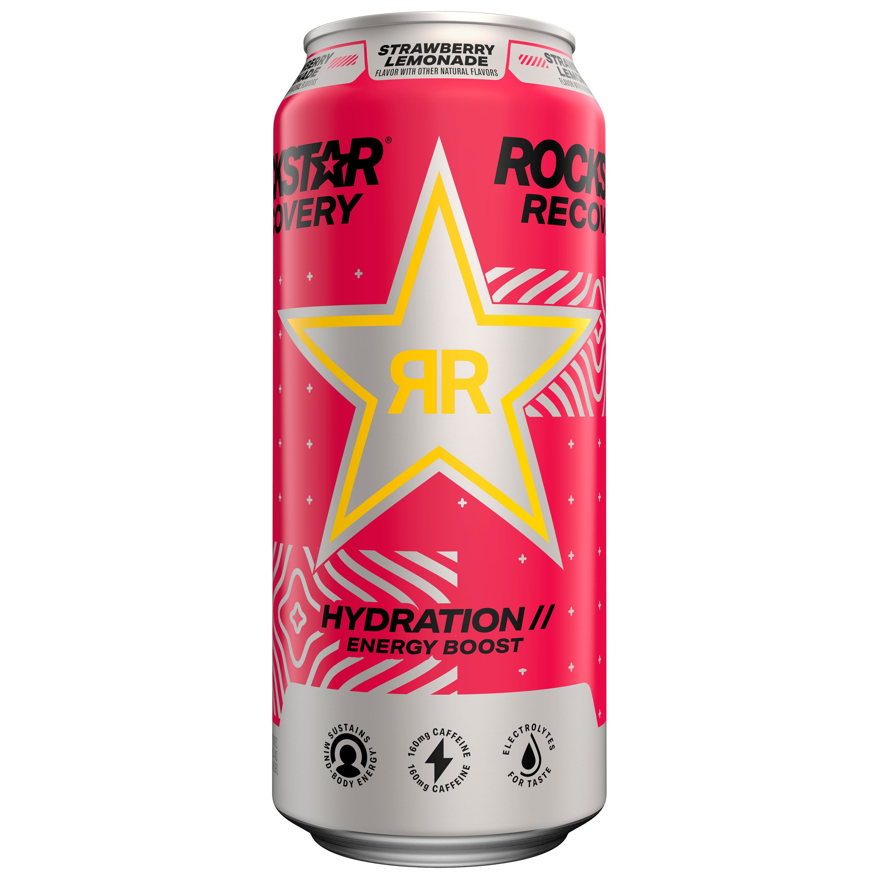 Rockstar Recovery Strawberry Lemonade with Electrolytes, 16 fl oz Can