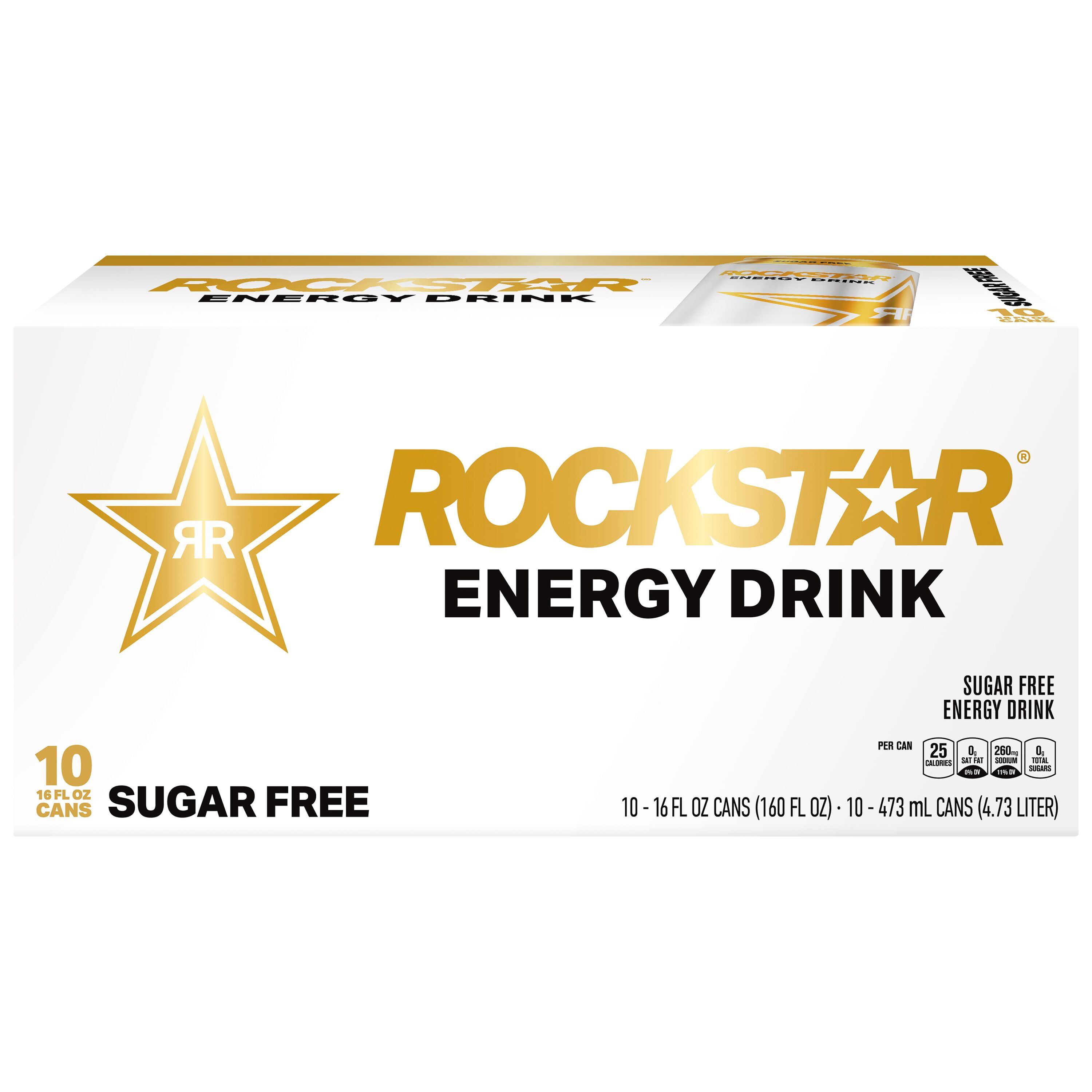 Rockstar Sugar-Free Energy Drink, 16 fl oz, 10 Count Cans - Walmart.com