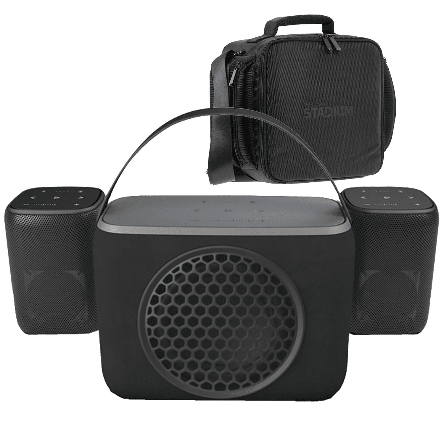 Rocksteady Stadium Portable Bluetooth Speakers 2.1 Stereo Speaker & Subwoofer Pack w/Carrying