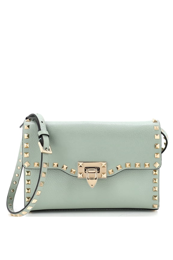 Rockstud Flip Lock Flap Bag Leather Medium By Rebag