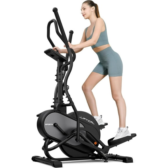 Rockvale 3-in-1 Elliptical Machine, Cardio Climber Stepper with 16 Levels Magnetic Resistance, Pulse Sensor