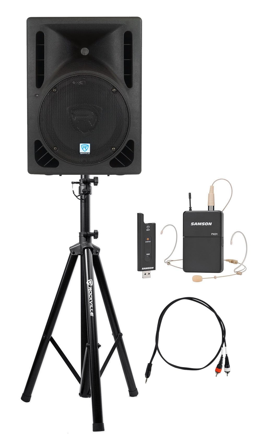Rockville 10" Bluetooth Speaker System w/Headset Mic For Speeches, Presentations