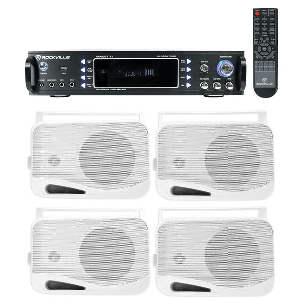 Rockville 1000w Home Theater System w/Bluetooth Receiver+(4) 4" Swivel