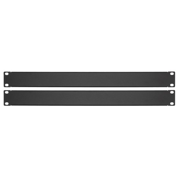 Rockville 1U Blank Rack Panel 19 in Heavy Gauge Steel Cover for Pro Audio or Server Racks, Black, 2-piece