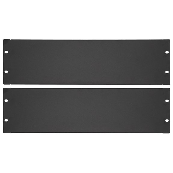 Rockville 3U Blank Rack Panel 19 in Heavy Gauge Steel Cover for Pro Audio or Server Rack Openings, Black, 2-piece