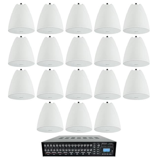 Rockville 4-Zone Multi Room Matrix Amplifier+(18) 6.5
