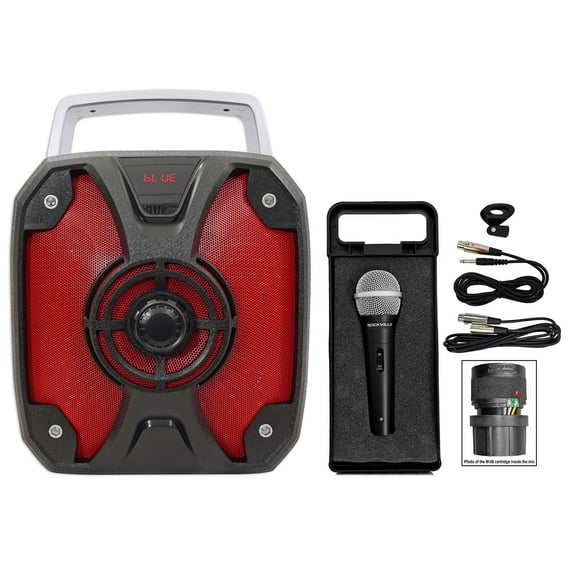Rockville ROCKBOX 6.5" Rechargeable Portable Bluetooth Karaoke Speaker+Mic