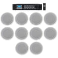 thumbnail image 1 of Rockville Commercial Receiver+10 8" 2Way White Ceiling Speakers 4 Hotel/Office, 1 of 5