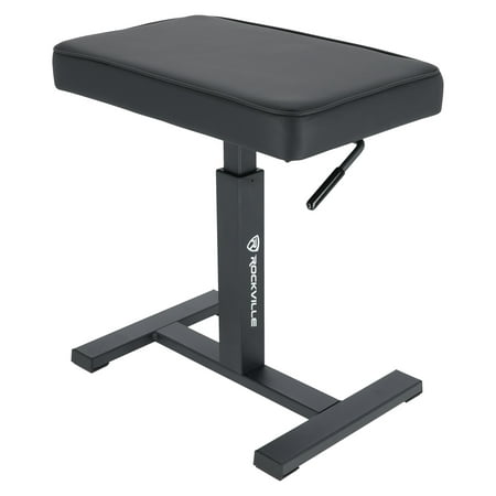 Rockville AIR-BENCH Keyboard/Piano Bench Chair Hydraulic Air Lift+Comfy Padding