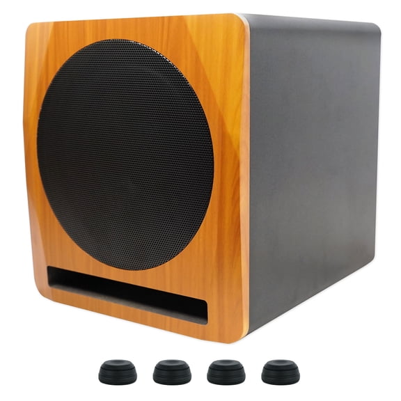 Rockville APM10C 10" 400w Powered Studio Subwoofer Pro Sub + Isolation Feet Pads