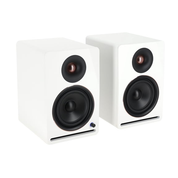 Rockville APM6W V2 6.5" Powered Studio Monitor Speakers Pair, Bluetooth, 100W RMS/400W Peak, White