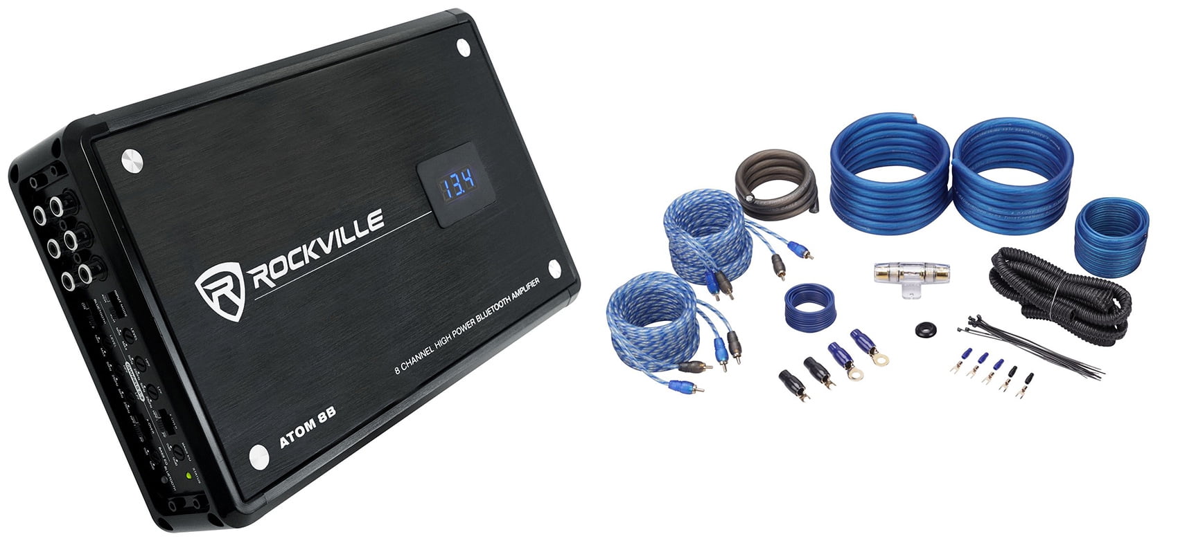 Rockville ATOM 8B 8Channel 3500w Weather Proof Bluetooth Car Amplifier