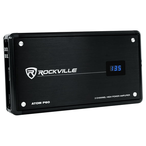 Rockville ATOM P60 4800 Watt Peak/1200w RMS 2 Channel Marine/Boat Amplifier Amp