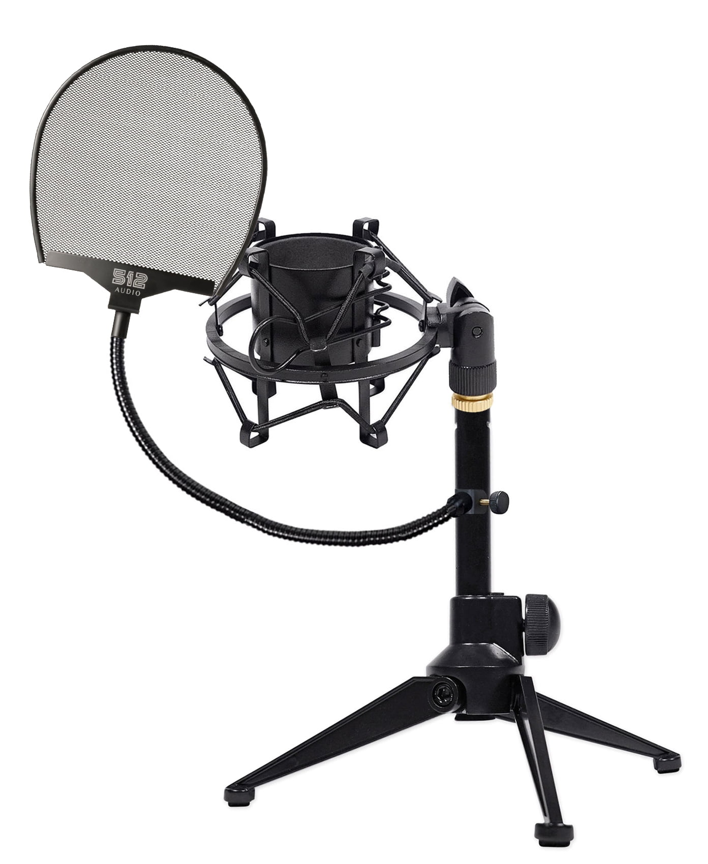 Rockville Podcasting Bundle - RMC-XLR Microphone & Tripod Stand With Boom Arm