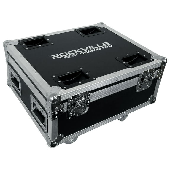 Rockville BEST CHARGE H2O Charging Travel Road Case For (6) BEST PAR H2O Lights