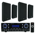 thumbnail image 1 of Rockville BLUAMP 100 Home Stereo Receiver Amplifier+4) Black Wall Mount Speakers, 1 of 11