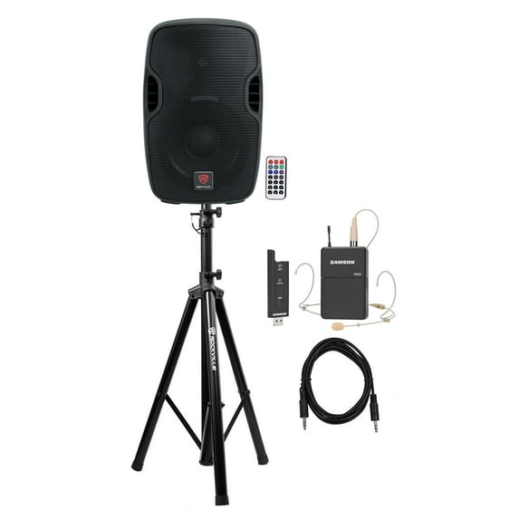 Rockville BPA 10" Church Speaker Sound System+Headset Mic For Sermons, Speeches