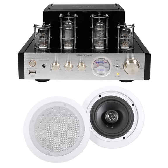 Rockville BluTube Tube Amplifier/Home Theater Receiver+(2) 6.5" Ceiling Speakers