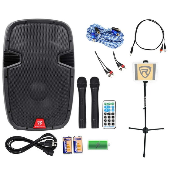 Rockville Bluetooth 12" Rechargable iPad/iPhone/Laptop/Tablet Pro Karaoke System