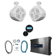 thumbnail image 1 of Rockville Bluetooth Receiver+8" White Marine Wakeboard Tower Speakers+Amplifier, 1 of 11