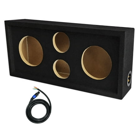 Rockville CH101SP Chuchero Car Audio Enclosure For (2) 6.5" Mids+(2) 3" Tweeters